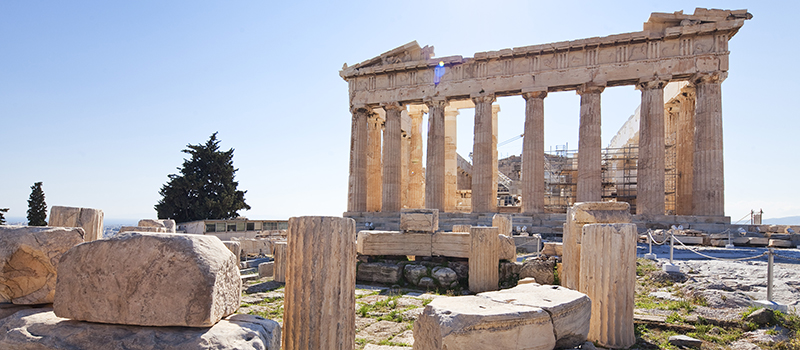 Akropolis i Athen på en resa till Grekland.